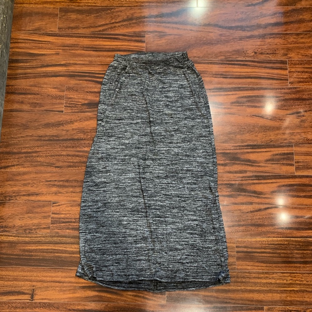 Denver Hayes | Black & White Heathered Maxi Skirt